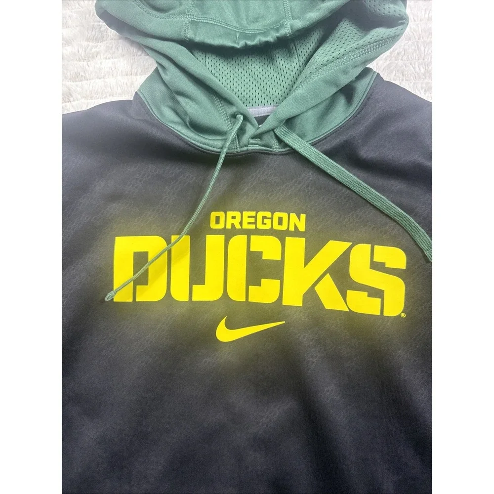 Nike Therma-Fit Oregon Ducks Hoodie Men's‎ Med Black/Green Sweatshirt Football